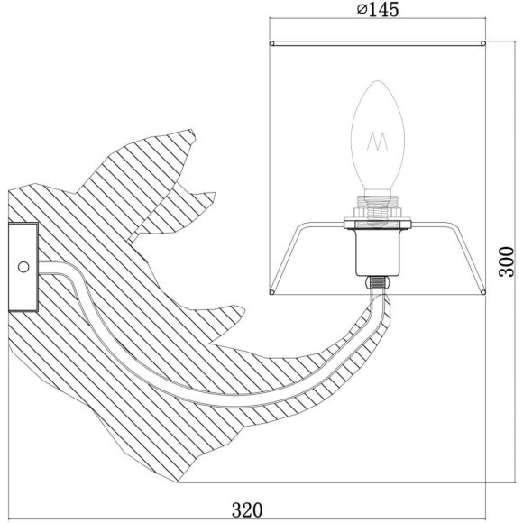 Бра Maytoni MOD470WL-01W Nashorn под лампу 1xE14 40W Бра Maytoni MOD470WL-01W Nashorn под лампу 1xE14 40W