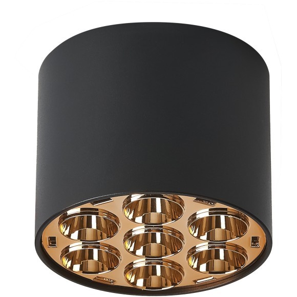 Светильник потолочный 6W 470LM 4000K, черный/золото Guarda Lightstar 080642