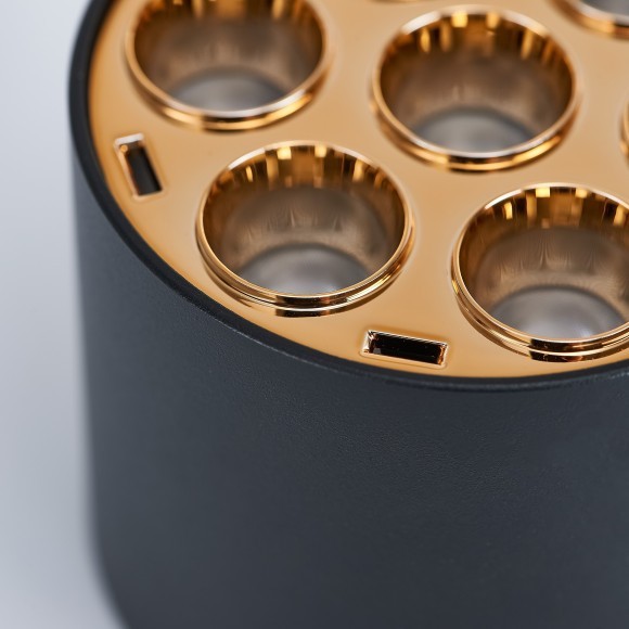 Светильник потолочный 6W 470LM 4000K, черный/золото Guarda Lightstar 080642