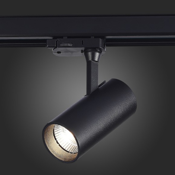 ST661.436.10 Св-к трек. Черный LED 1*10W 3000K 800Lm Ra90 38° IP20 L130xW60xH195 165-265V Трехфазная трековая система