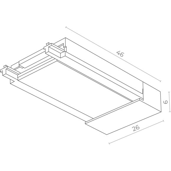 ST067.409.20 Ввод питания для плоского 6мм накладного шинопровода ST Luce Skyflat ST067.409.20 Ввод питания для плоского 6мм накладного шинопровода ST Luce Skyflat