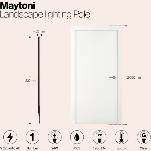Ландшафтный светильник Outdoor O440FL-L24GF3K Ландшафтный светильник Outdoor O440FL-L24GF3K