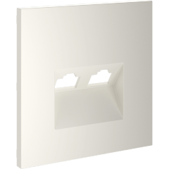 Накладка для розетки компьютерной двойной RJ45+RJ45 кат.6, S70 (хлопок)