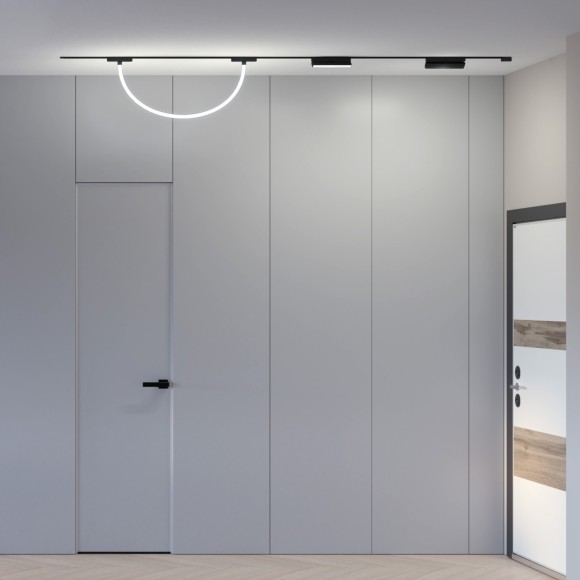 DK5357-BK Трековый магнитный светодиодный светильник Denkirs AIR 48V CRI90+ 4000К 620Лм 360° 12Вт