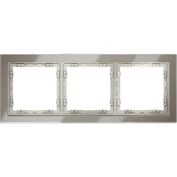 Рамка стеклянная VOLTUM S70 на 3 поста, (шелк, стекло)