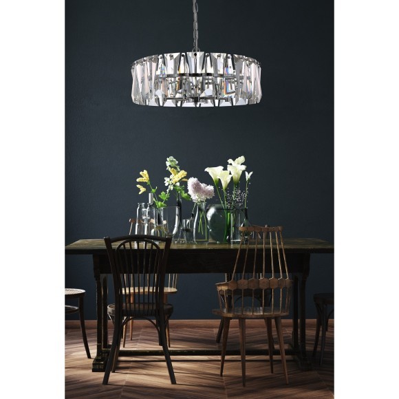 Подвесная люстра хрустальная Puntes MOD043PL-06CH Подвесная люстра хрустальная Puntes MOD043PL-06CH