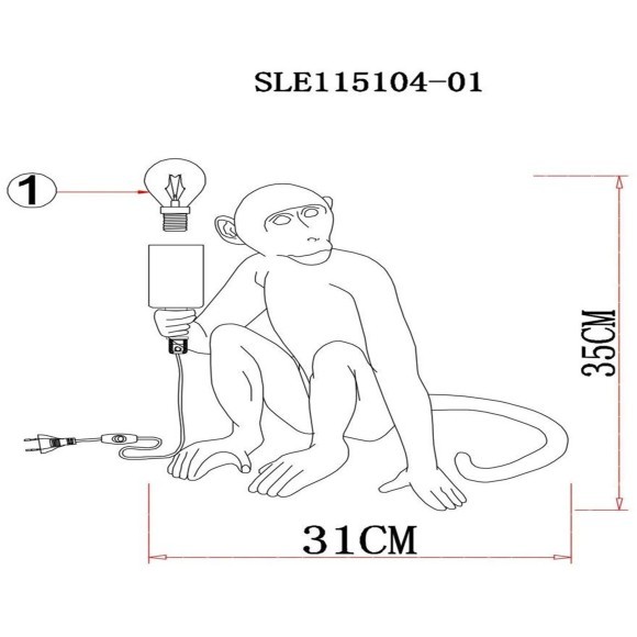 SLE115104-01 Прикроватная лампа Белый E27 1*60W TENATO SLE115104-01 Прикроватная лампа Белый E27 1*60W TENATO
