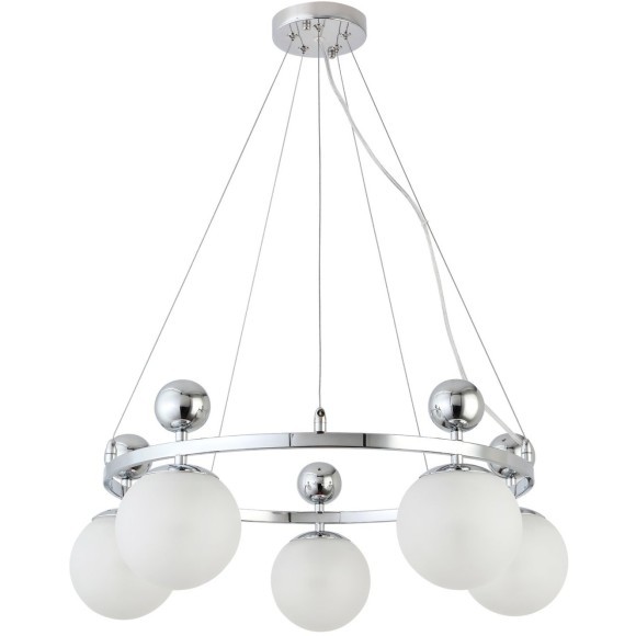 SLE106103-05 Светильник подвесной Хром/Белый E27 5*60W PECHIO