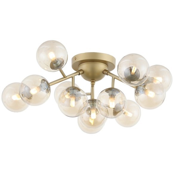 SL438.202.12 Люстра потолочная ST-Luce Золотистый/Коньячный G9 12*5W PALLЕRE