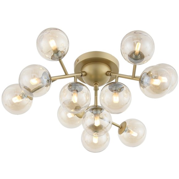 SL438.202.12 Люстра потолочная ST-Luce Золотистый/Коньячный G9 12*5W PALLЕRE