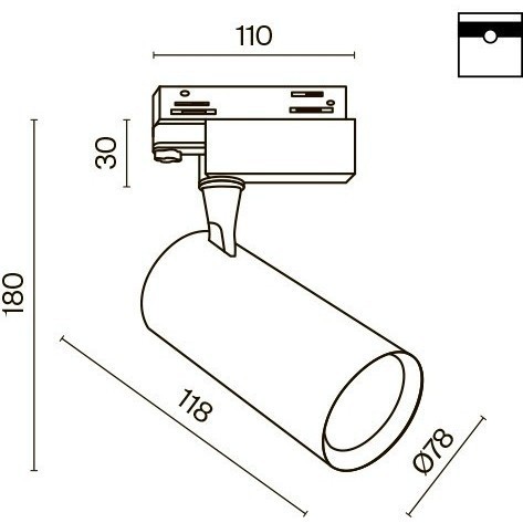 Трековый светильник трехфазный 220V светодиодный Vuoro TR029-3-10W4K-M-W
