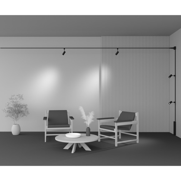 TR163-1-10W3K-M-B Светодиодный светильник на резиновый шинопровод Maytoni Elasity CRI90+ 3000К 630Лм 36° 10Вт