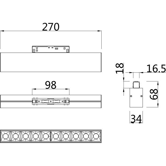 TR014-2-20W3K-W Трековый магнитный светодиодный светильник Maytoni Gravity CRI90+ 3000К 1200Лм 24° 20Вт