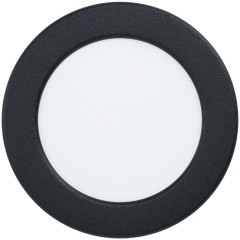 99143 Светодиодный встраиваемый светильник FUEVA 5, 5,5W (LED), Ø117, ET26, 650lm, 3000K, сталь, черный/пл