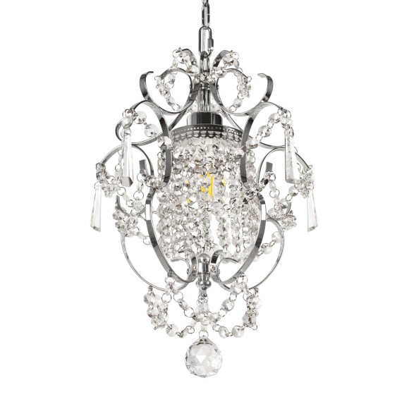 10417 CR LOFT IT BURLESQUE Подвесной светильник, хромированный и прозрачный, E27, 1 × 40 Вт, 220 В