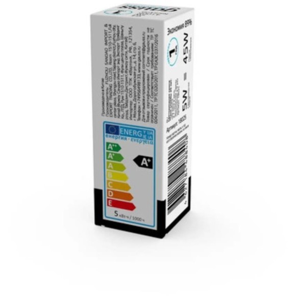 18025 Лампа Gauss Elementary G4 AC210-240V 5W 400lm 4100K силикон LED 1/20/200