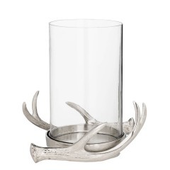 422237 SELISING Подсвечник для свечей алюминий/стекло никель шале H220