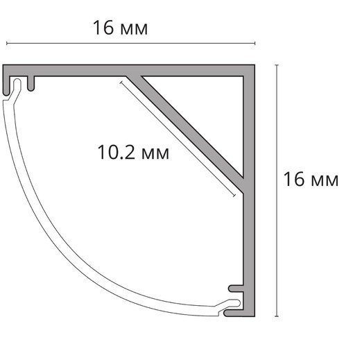 Профиль накладной угловой для лент шириной не более 10мм Arte Lamp SURFACE A161606S Профиль накладной угловой для лент шириной не более 10мм Arte Lamp SURFACE A161606S