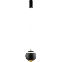 CARO SP LED BLACK 1342/201 Crystal Lux Чёрный подвесной светильник, LED 4,6 Вт, 4000 К, 250 Лм, CRI 80, IP20, 220 В, H до 2115 мм