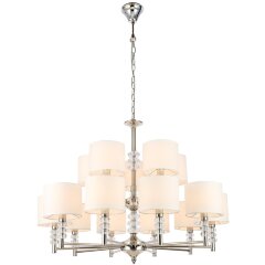 SL1751.103.15 Люстра подвесная ST-Luce Никель/Белый E14 15*40W ENITA SL1751.103.15 Люстра подвесная ST-Luce Никель/Белый E14 15*40W ENITA