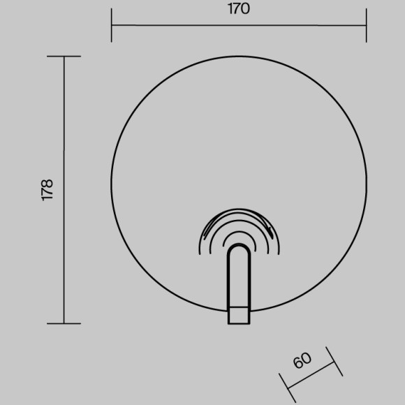 MOD481WL-L5BS3K Настенный светодиодный светильник (бра) Maytoni Regatta 5Вт 3000К 650лм CRI80 120°