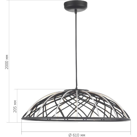 SL6016.403.01 Светильник подвесной ST-Luce Черный/Черный LED 1*20W 3000K BOUND