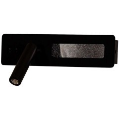 4691-1W Настенный черный светодиодный светильник с доп. подсветкой и 2 независимыми включателями 6.5Вт+3.3Вт, 85LM+205LM, 4000K