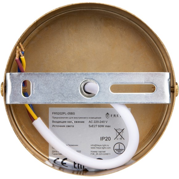 Люстра на штанге Freya FR5202PL-05BS Camelia под лампы 5xE27 60W Люстра на штанге Freya FR5202PL-05BS Camelia под лампы 5xE27 60W