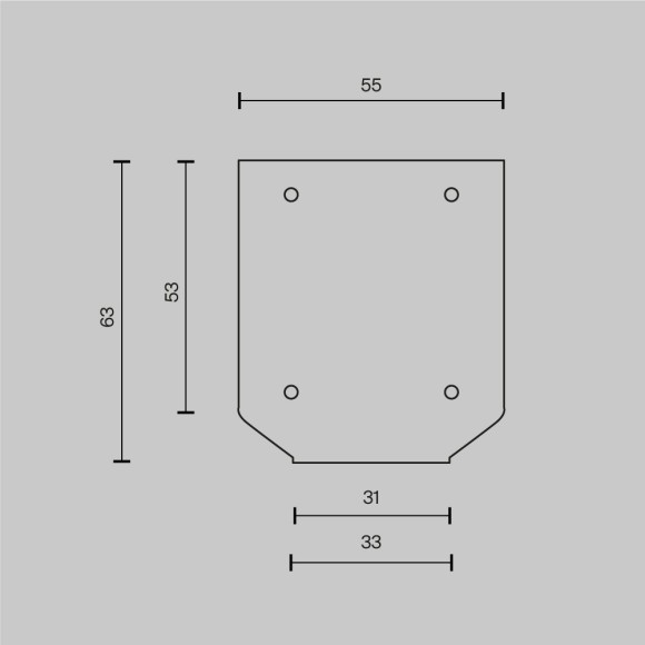 TRA034MPEC-21S(N) Комплект (2шт) торцевых заглушек для профиля (арт. TRA034MP-212S(N)) Maytoni Exility