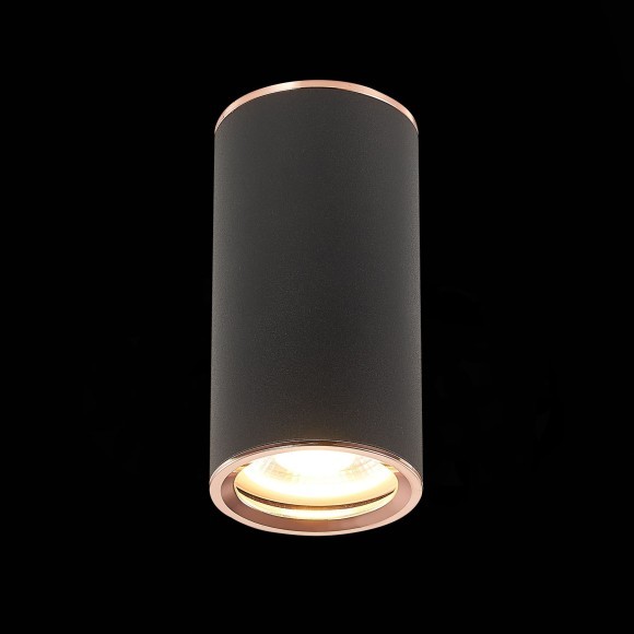 ST111.427.01 Светильник потолочный Черный GU10 1*50W D54xH105 220V Без ламп Накладные светильники