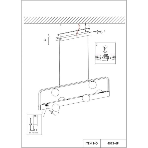Подвесной светильник Fitirum 4073-6P Подвесной светильник Fitirum 4073-6P