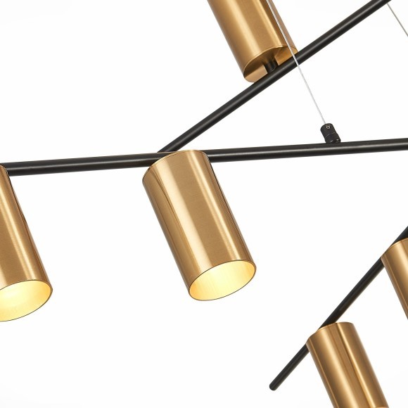 SL1206.402.12 Светильник потолочный ST-Luce Черный/Латунь GU10 12*7W SORMANO SL1206.402.12 Светильник потолочный ST-Luce Черный/Латунь GU10 12*7W SORMANO