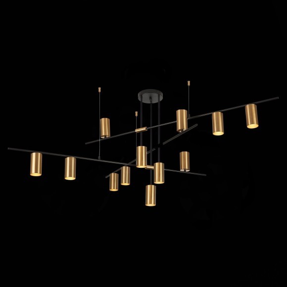 SL1206.402.12 Светильник потолочный ST-Luce Черный/Латунь GU10 12*7W SORMANO SL1206.402.12 Светильник потолочный ST-Luce Черный/Латунь GU10 12*7W SORMANO