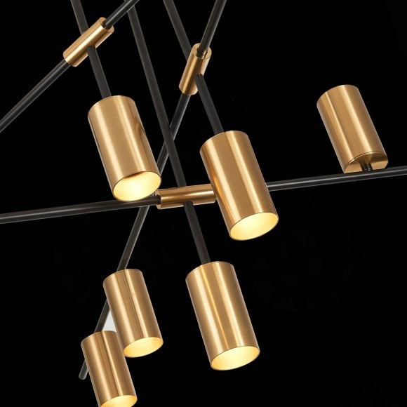 SL1206.402.12 Светильник потолочный ST-Luce Черный/Латунь GU10 12*7W SORMANO SL1206.402.12 Светильник потолочный ST-Luce Черный/Латунь GU10 12*7W SORMANO