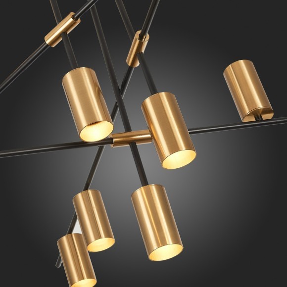 SL1206.402.12 Светильник потолочный ST-Luce Черный/Латунь GU10 12*7W SORMANO SL1206.402.12 Светильник потолочный ST-Luce Черный/Латунь GU10 12*7W SORMANO