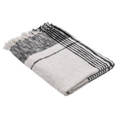 420063 CHEVERY Плед двусторонний 100% хлопок L1700 W1300 белый черный