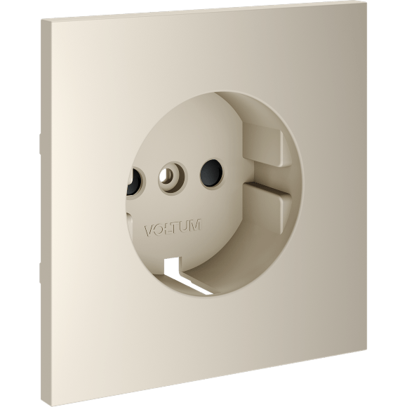 Накладка для розетки с заземлением и защитными шторками, S70 (кашемир)