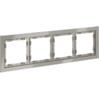 Рамка стеклянная VOLTUM S70 на 4 поста, (шелк, стекло)