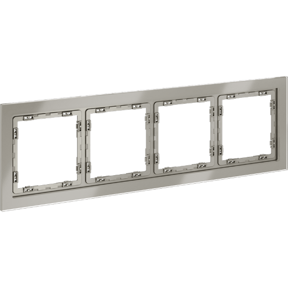 Рамка стеклянная VOLTUM S70 на 4 поста, (шелк, стекло)