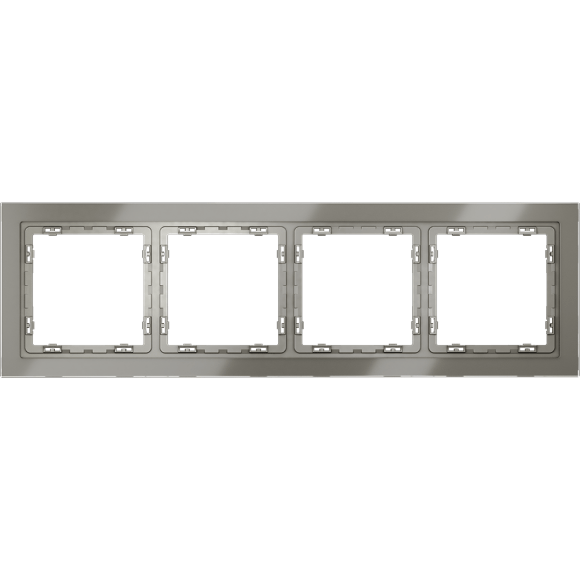 Рамка стеклянная VOLTUM S70 на 4 поста, (шелк, стекло)