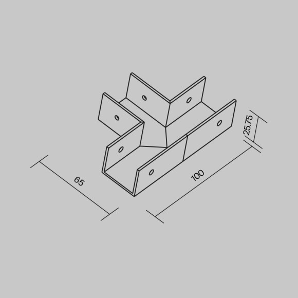 Коннектор Т-образный для профиля Maytoni Elasity IP65 Outdoor O-TR001-TC