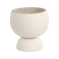 428197 KILMIHIL Кашпо керамическое кремовое H350 глина, скандинавский стиль, пластиковая арматура бежевая