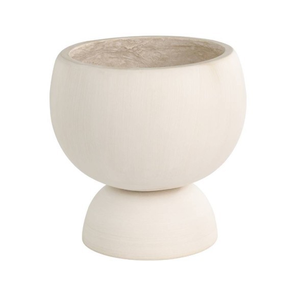 428197 KILMIHIL Кашпо керамическое кремовое H350 глина, скандинавский стиль, пластиковая арматура бежевая