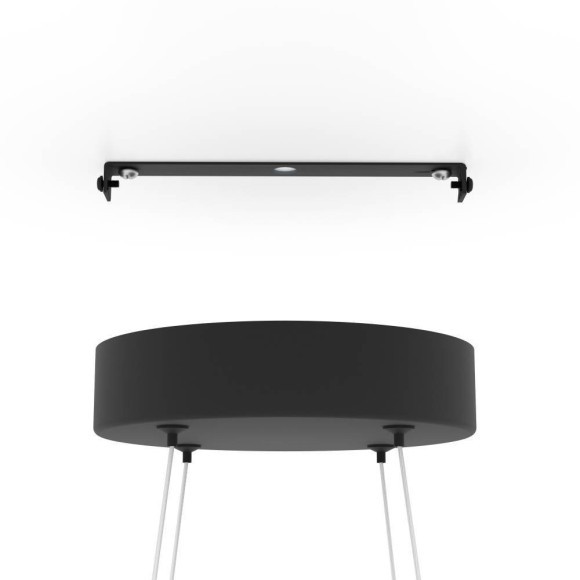 Eglo Gianella 900948 Подвесная LED-люстра в стиле хай-тек, 36Вт, 220В, 3000К, 3960лм, CRI80, 220В, 3-ступенчатое диммирование выключателем, черная сталь и белый акрил, длина 1150 мм, ширина 375 мм, высота 1100 мм