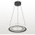 SY5037 Lussole МЭКОН Черная подвесная люстра, LED 33 Вт, 3000 К, 2970 Лм, металлическое основание, белый акриловый рассеиватель