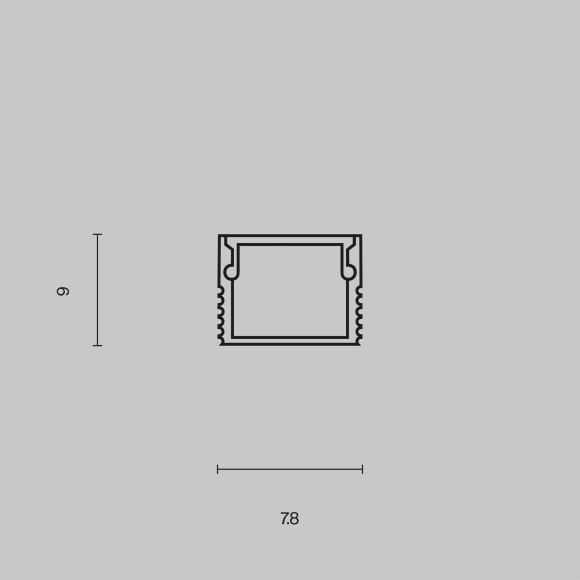 Алюминиевый профиль накладной 08x09 ALM-0809-S-2M Алюминиевый профиль накладной 08x09 ALM-0809-S-2M