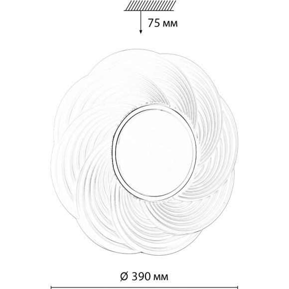 Светильник LED 48Вт 4000К D390 IP43 Sonex BIGO 7687/DL