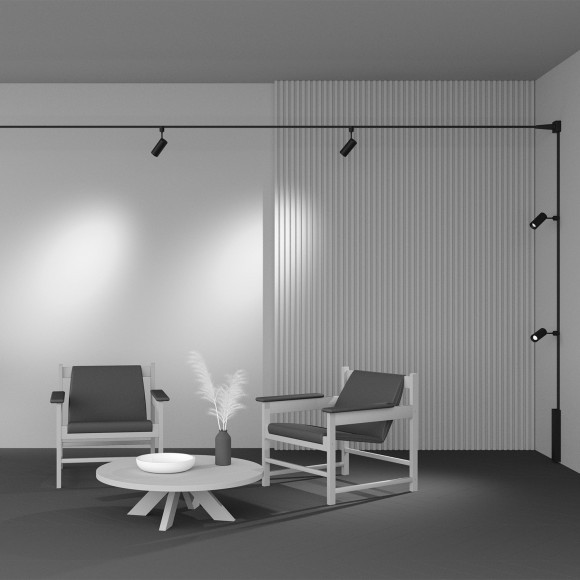 TR163-1-15W3K-M-B Светодиодный светильник на резиновый шинопровод Maytoni Elasity CRI90+ 3000К 1230Лм 36° 15Вт