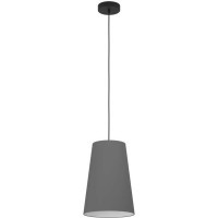 390135 Подвес PETROSA, 1x40W(E27), сталь, черный, текстиль, серый, белый