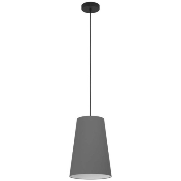 390135 Подвес PETROSA, 1x40W(E27), сталь, черный, текстиль, серый, белый
